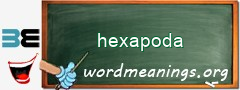 WordMeaning blackboard for hexapoda